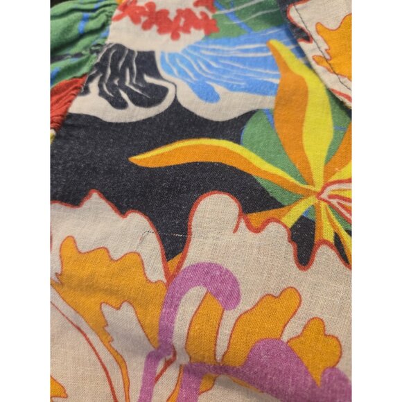 Scotch & Soda Orange Green Bishop Sleeve Dress - Picture 10 of 11